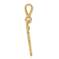 Load image into Gallery viewer, 14k Small Brushed Diamond-cut Number 16 Charm
