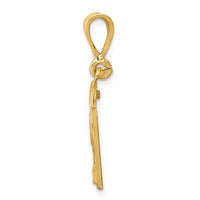 Load image into Gallery viewer, 14k Small Brushed Diamond-cut Number 21 Charm

