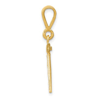 Load image into Gallery viewer, 14k Small Brushed Diamond-cut Number 81 Charm
