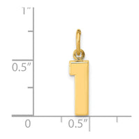 Load image into Gallery viewer, 14k Small Polished Number 1 Charm
