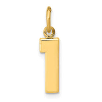 Load image into Gallery viewer, 14k Small Polished Number 1 Charm
