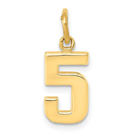 Load image into Gallery viewer, 14k Small Polished Number 5 Charm
