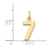Load image into Gallery viewer, 14k Small Polished Number 7 Charm
