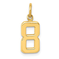 Load image into Gallery viewer, 14k Small Polished Number 8 Charm
