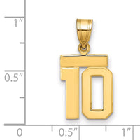 Load image into Gallery viewer, 14k Small Polished Number 10 Charm
