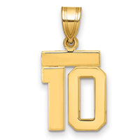 Load image into Gallery viewer, 14k Small Polished Number 10 Charm
