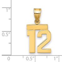 Load image into Gallery viewer, 14k Small Polished Number 12 Charm
