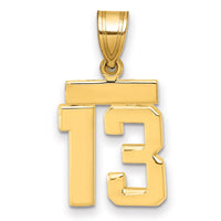 Load image into Gallery viewer, 14k Small Polished Number 13 Charm
