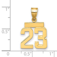 Load image into Gallery viewer, 14k Small Polished Number 23 Charm
