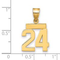 Load image into Gallery viewer, 14k Small Polished Number 24 Charm
