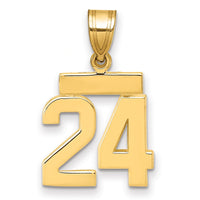 Load image into Gallery viewer, 14k Small Polished Number 24 Charm
