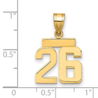 Load image into Gallery viewer, 14k Small Polished Number 26 Charm
