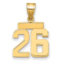 Load image into Gallery viewer, 14k Small Polished Number 26 Charm
