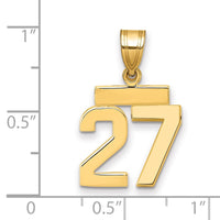 Load image into Gallery viewer, 14k Small Polished Number 27 Charm
