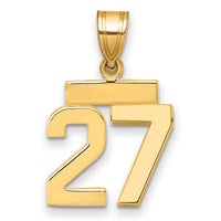 Load image into Gallery viewer, 14k Small Polished Number 27 Charm
