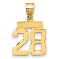 Load image into Gallery viewer, 14k Small Polished Number 28 Charm
