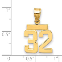 Load image into Gallery viewer, 14k Small Polished Number 32 Charm
