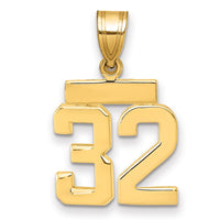 Load image into Gallery viewer, 14k Small Polished Number 32 Charm
