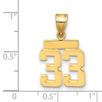 Load image into Gallery viewer, 14k Small Polished Number 33 Charm
