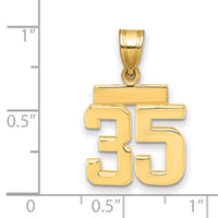 Load image into Gallery viewer, 14k Small Polished Number 35 Charm
