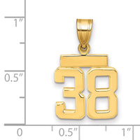 Load image into Gallery viewer, 14k Small Polished Number 38 Charm
