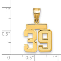 Load image into Gallery viewer, 14k Small Polished Number 39 Charm
