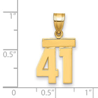 Load image into Gallery viewer, 14k Small Polished Number 41 Charm
