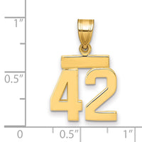 Load image into Gallery viewer, 14k Small Polished Number 42 Charm

