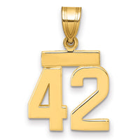 Load image into Gallery viewer, 14k Small Polished Number 42 Charm
