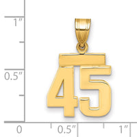 Load image into Gallery viewer, 14k Small Polished Number 45 Charm
