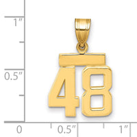 Load image into Gallery viewer, 14k Small Polished Number 48 Charm
