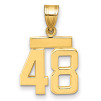 Load image into Gallery viewer, 14k Small Polished Number 48 Charm
