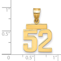 Load image into Gallery viewer, 14k Small Polished Number 52 Charm
