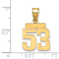 Load image into Gallery viewer, 14k Small Polished Number 53 Charm
