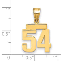 Load image into Gallery viewer, 14k Small Polished Number 54 Charm
