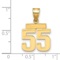 Load image into Gallery viewer, 14k Small Polished Number 55 Charm
