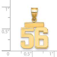 Load image into Gallery viewer, 14k Small Polished Number 56 Charm
