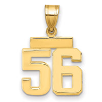 Load image into Gallery viewer, 14k Small Polished Number 56 Charm
