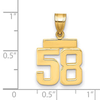 Load image into Gallery viewer, 14k Small Polished Number 58 Charm
