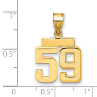 Load image into Gallery viewer, 14k Small Polished Number 59 Charm
