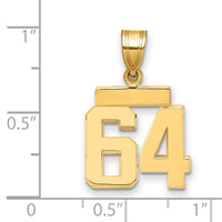Load image into Gallery viewer, 14k Small Polished Number 64 Charm
