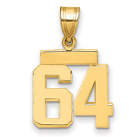 Load image into Gallery viewer, 14k Small Polished Number 64 Charm

