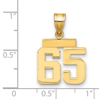 Load image into Gallery viewer, 14k Small Polished Number 65 Charm
