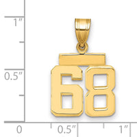 Load image into Gallery viewer, 14k Small Polished Number 68 Charm
