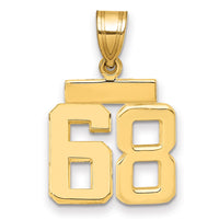 Load image into Gallery viewer, 14k Small Polished Number 68 Charm

