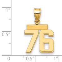 Load image into Gallery viewer, 14k Small Polished Number 76 Charm
