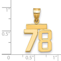 Load image into Gallery viewer, 14k Small Polished Number 78 Charm
