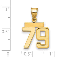 Load image into Gallery viewer, 14k Small Polished Number 79 Charm
