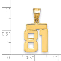 Load image into Gallery viewer, 14k Small Polished Number 81 Charm
