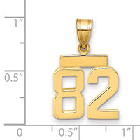 Load image into Gallery viewer, 14k Small Polished Number 82 Charm
